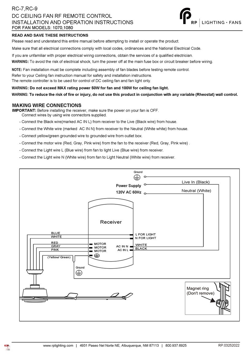 RP RC-7 Assembly, installation and operation instructions