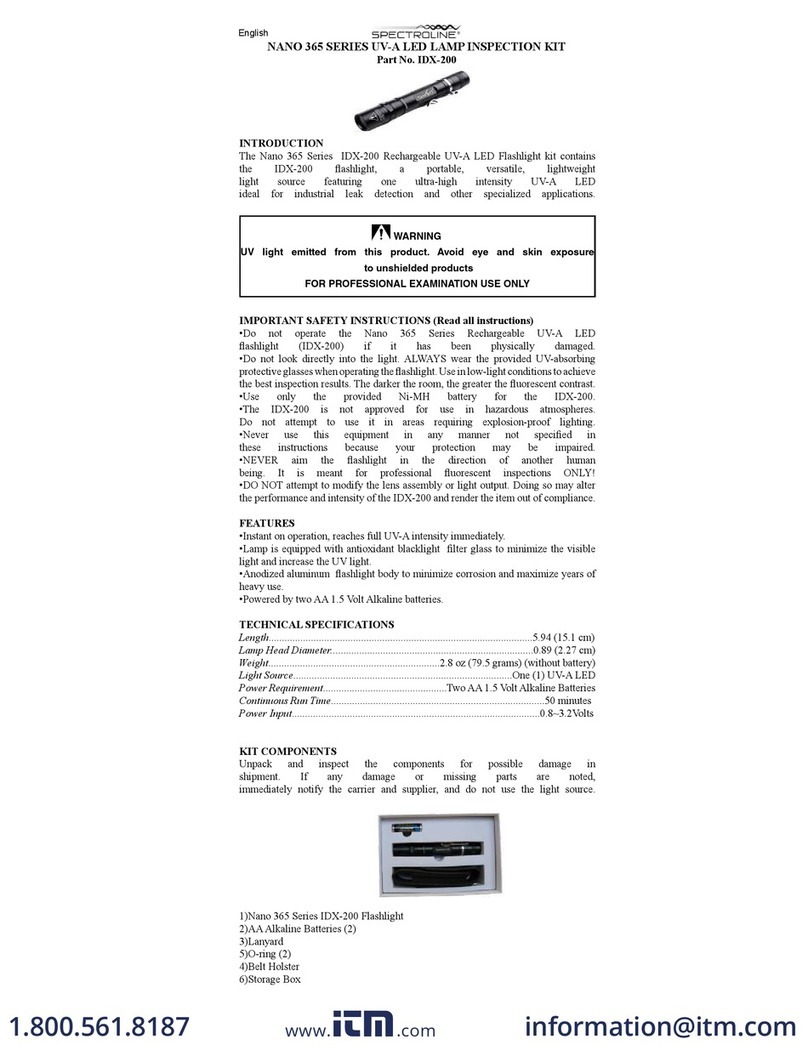 Spectroline NANO 365 Series manual