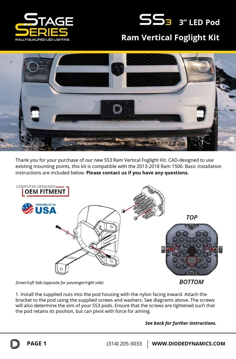 Diode Dynamics Stage Series User manual Diode Dynamics Stage Series User manual