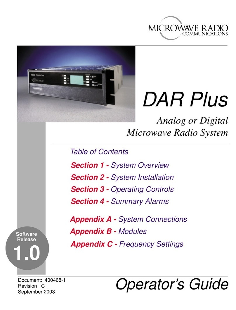 Microwave Radio Communications DAR Plus Operator's guide
