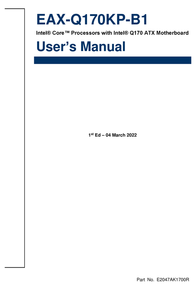 Avalue Technology EAX-Q170KP-B1 User manual
