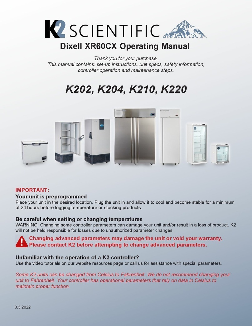 K2 Scientific Dixell XR60CX operating manual