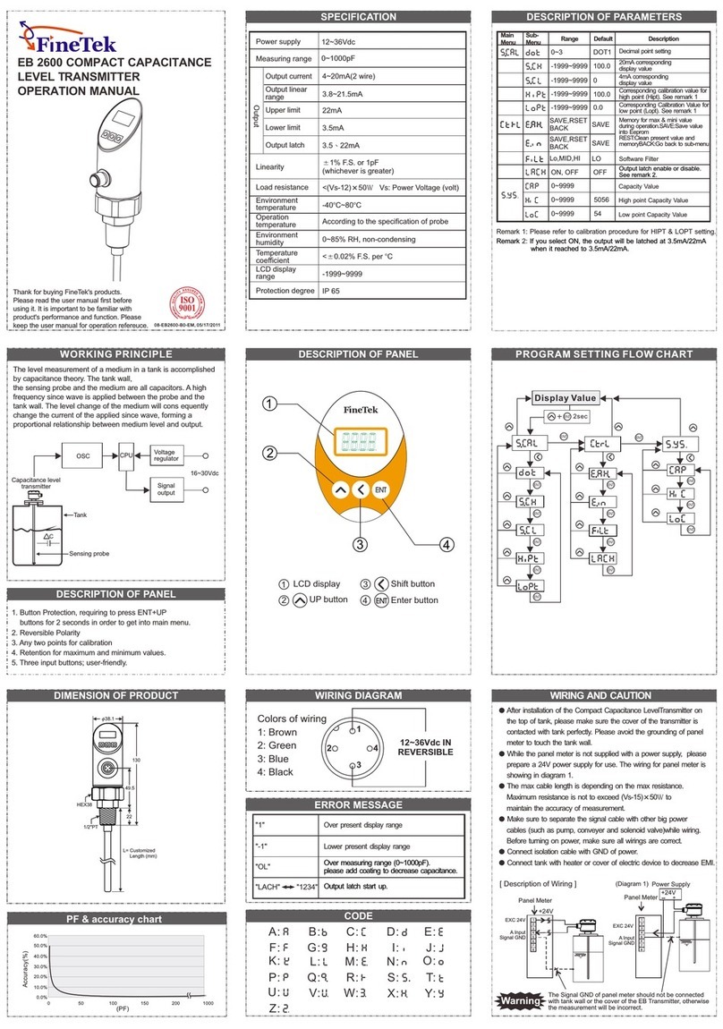 FineTek EB 2600 Operation manual