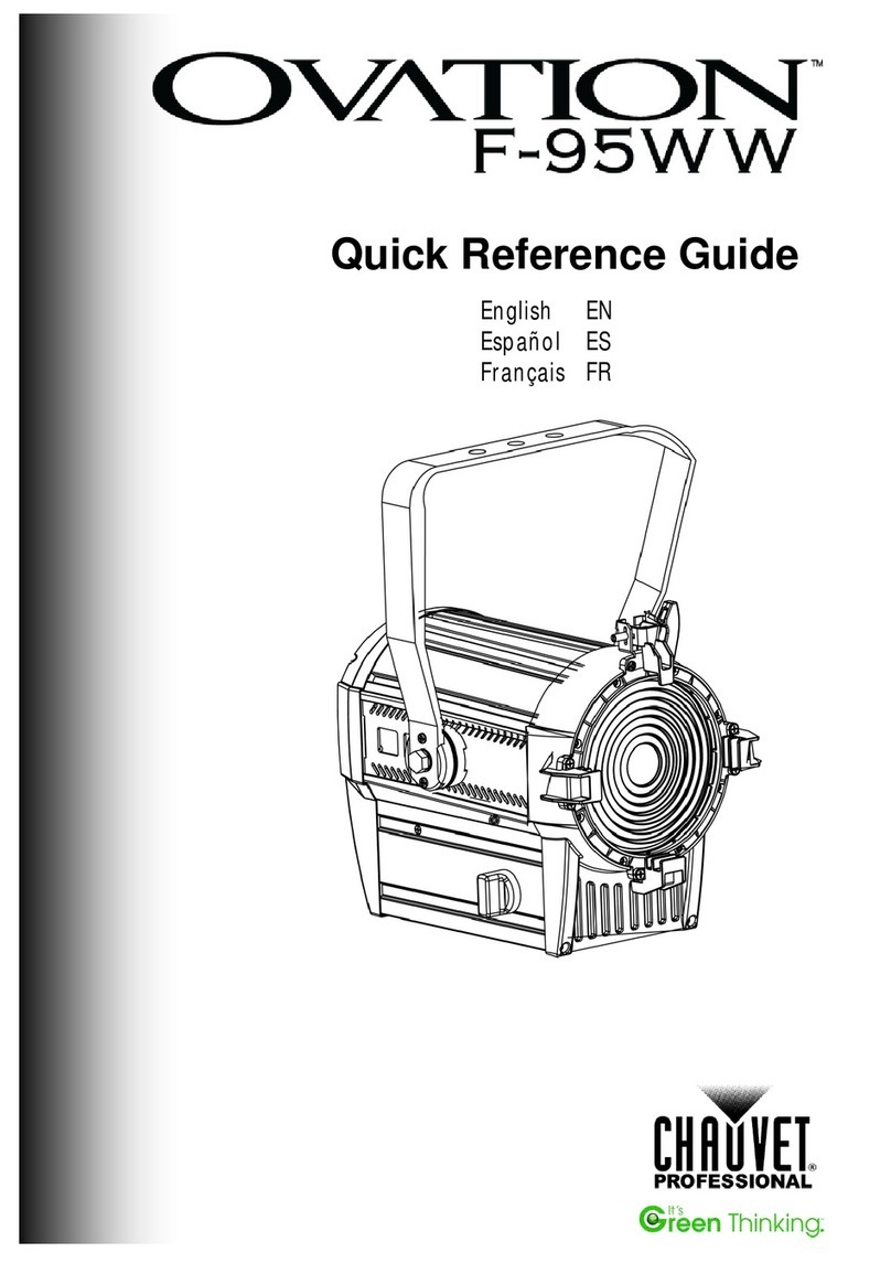 Chauvet Professional Ovation F-95WW Quick reference guide