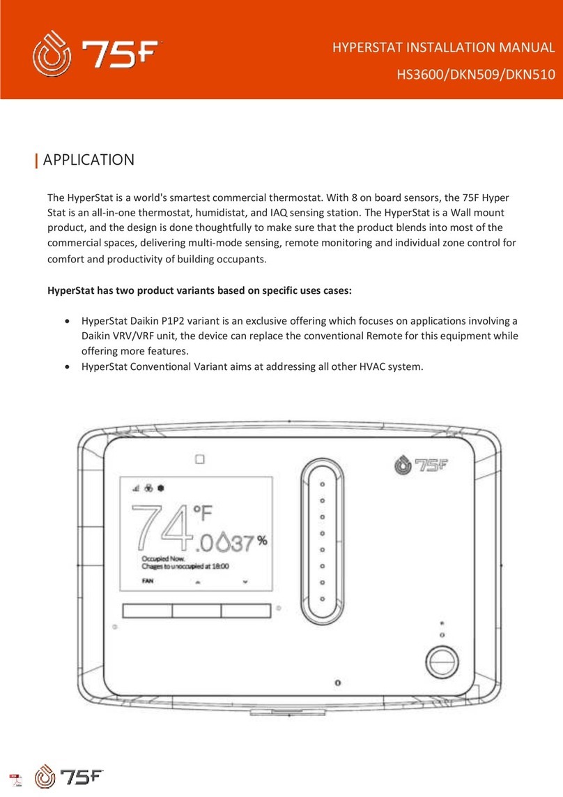 75F HYPERSTAT HS3600 installation manual 75F HYPERSTAT HS3600 installation manual