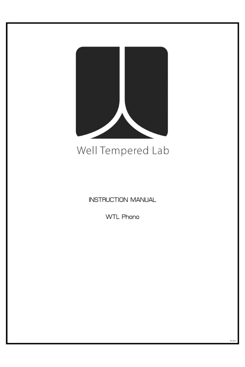 Well Tempered Lab WTL Phono instruction manual