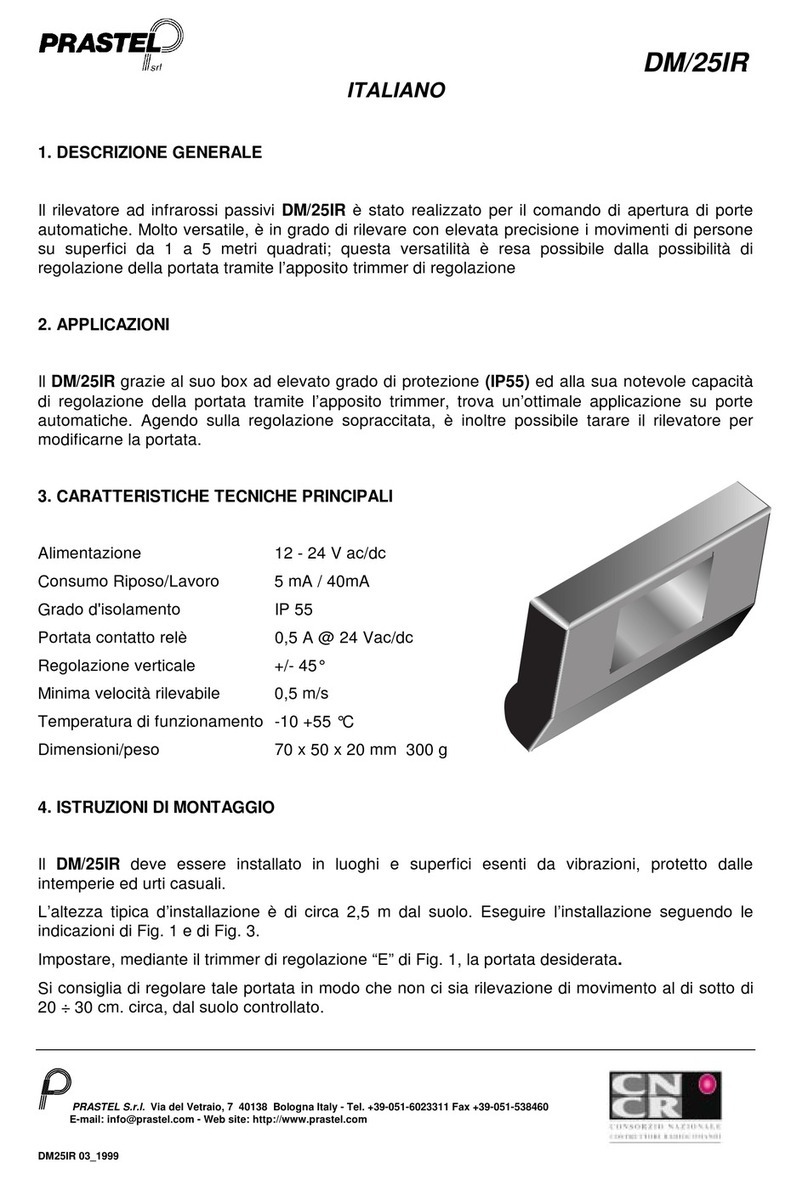 PRASTEL DM/25IR quick start guide
