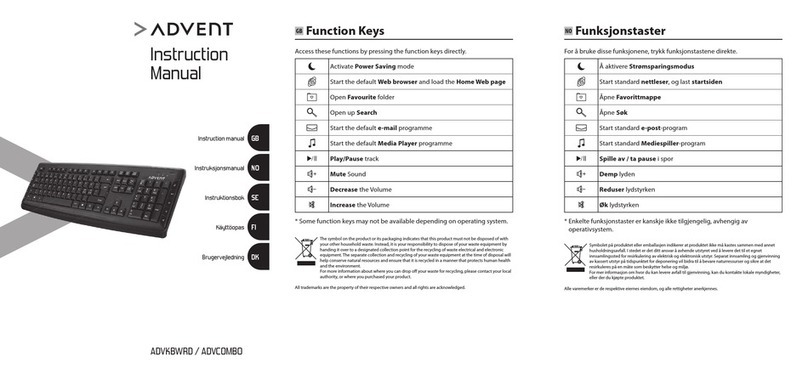 Advent ADVKBWRD User manual