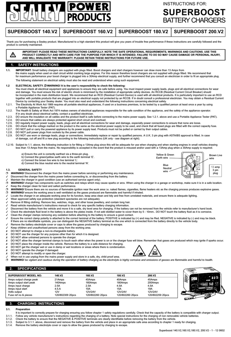 Sealey SUPERBOOST 140.V2 User manual