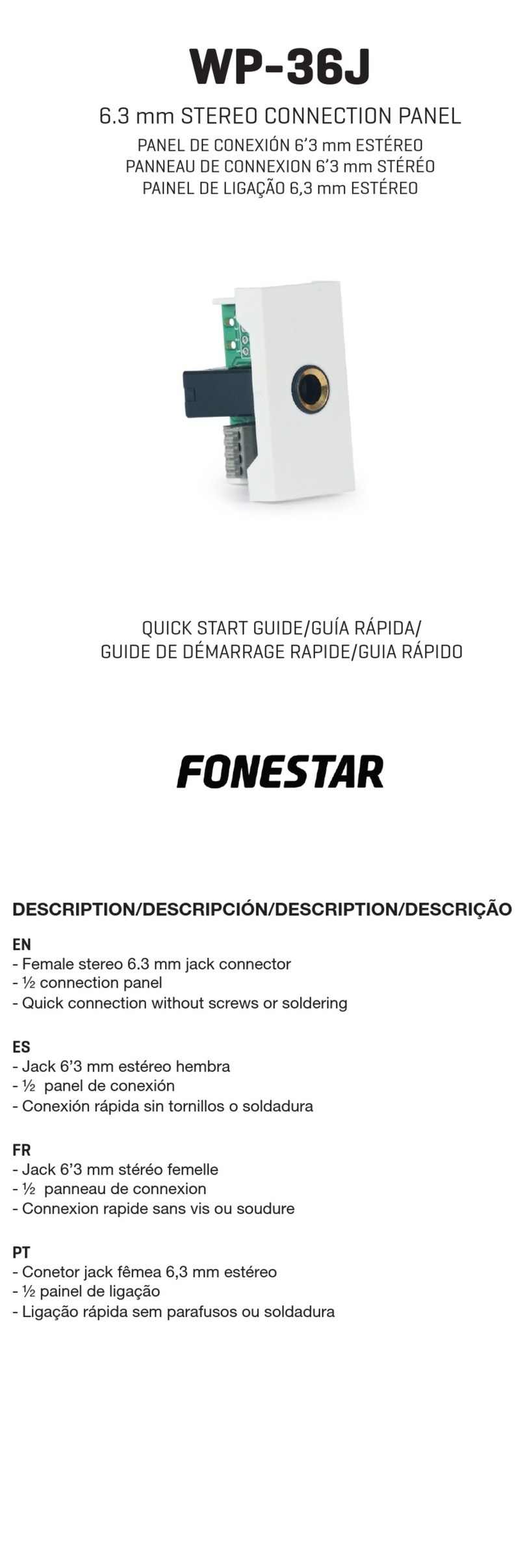 FONESTAR WP-36J User manual