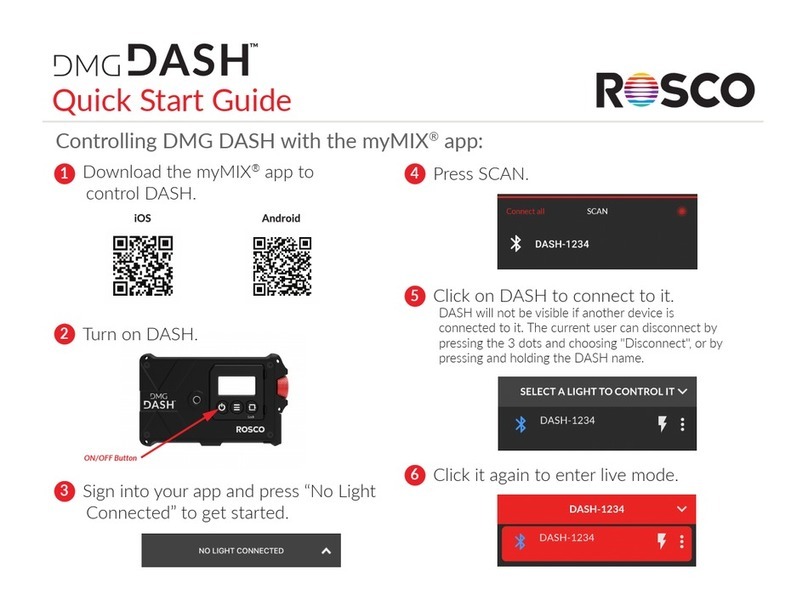 Rosco DMG DASH User manual