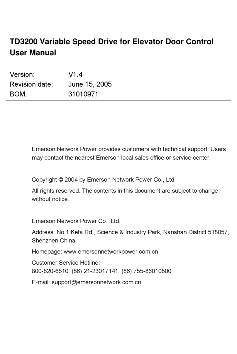 Emerson Network Power TD3200 Series user manual