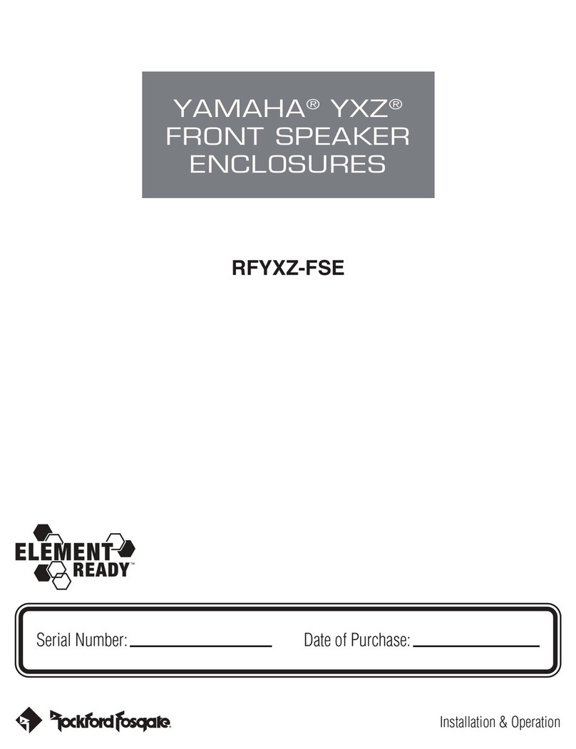 Rockford Fosgate RFYXZ-FSE User manual