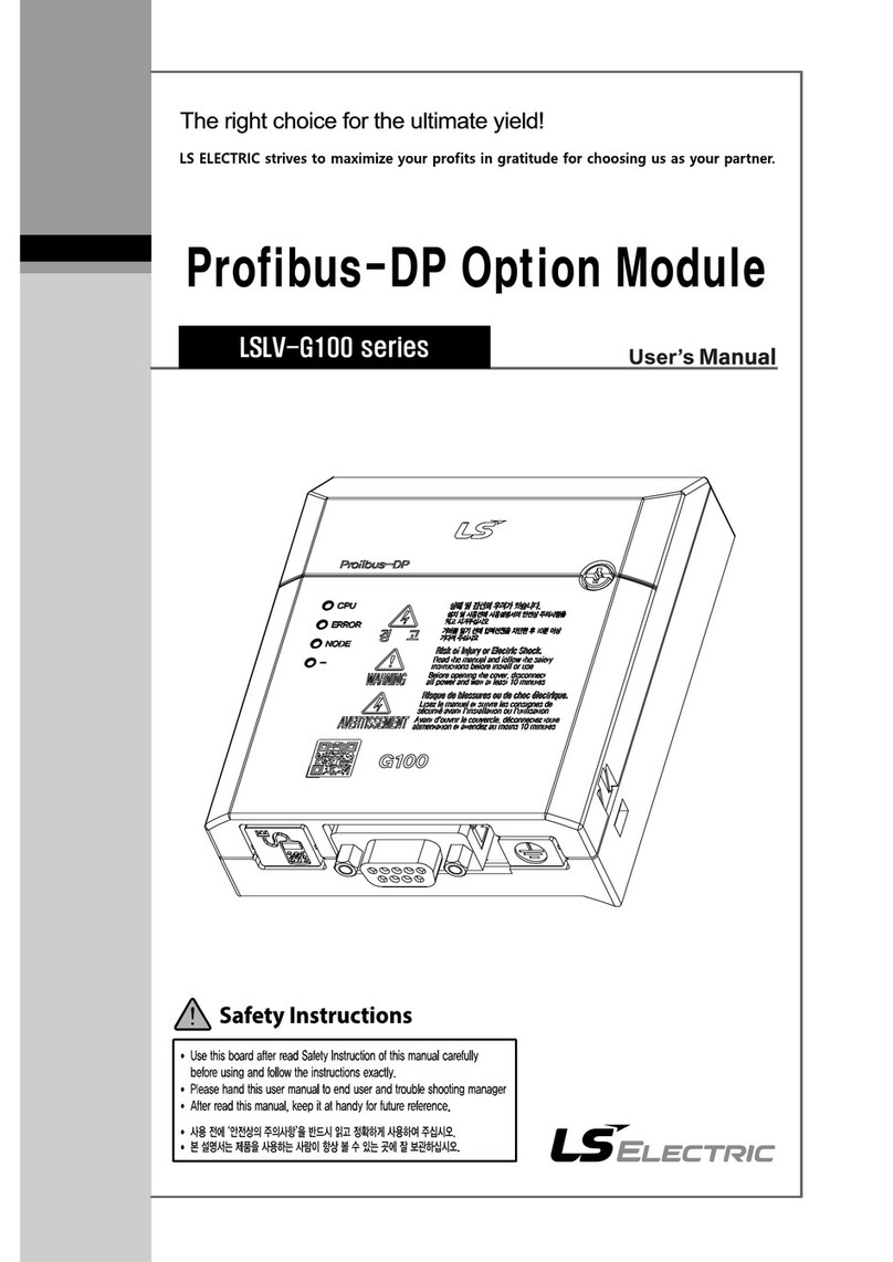 LS ELECTRIC CANopen LSLV-G100 Series User manual LS ELECTRIC CANopen LSLV-G100 Series User manual