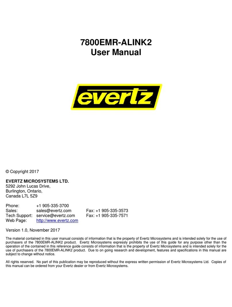evertz 7800EMR-ALINK2 User manual