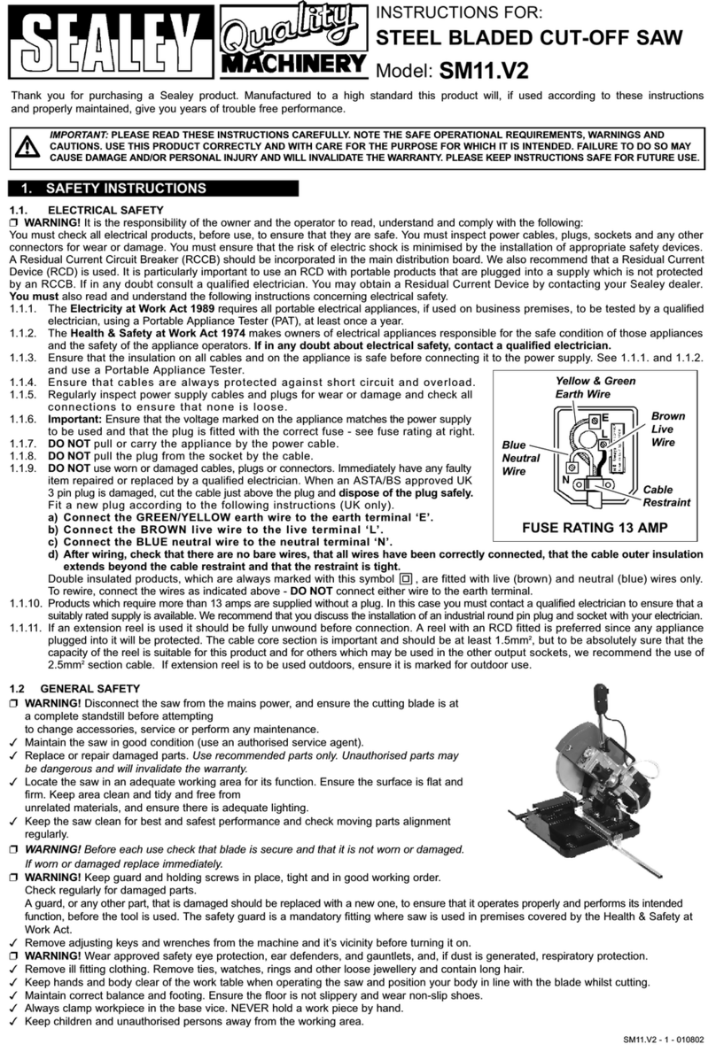 Sealey SM11.V2 User manual