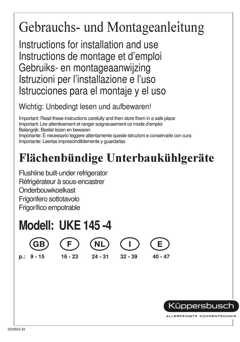 KÜPPERBUSCH UKE 145-4 Instructions for installation and use KÜPPERBUSCH UKE 145-4 Instructions for installation and use
