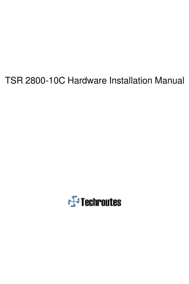 Techroutes TSR 2800-10C Hardware installation manual