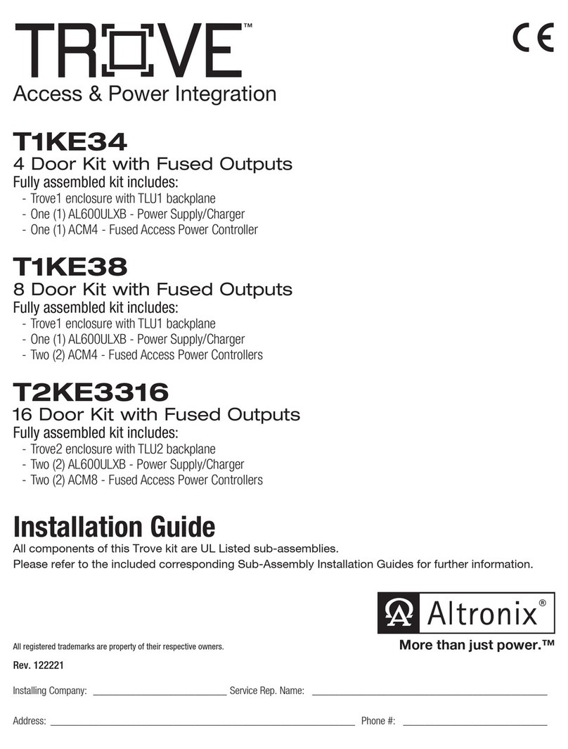 Altronix TROVE T1KE34 User manual Altronix TROVE T1KE34 User manual