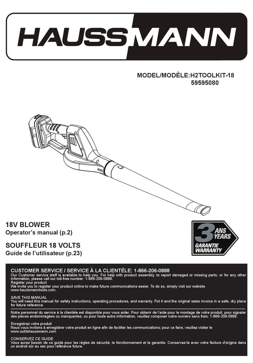 Haussmann H2TOOLKIT-18 Operator's manual