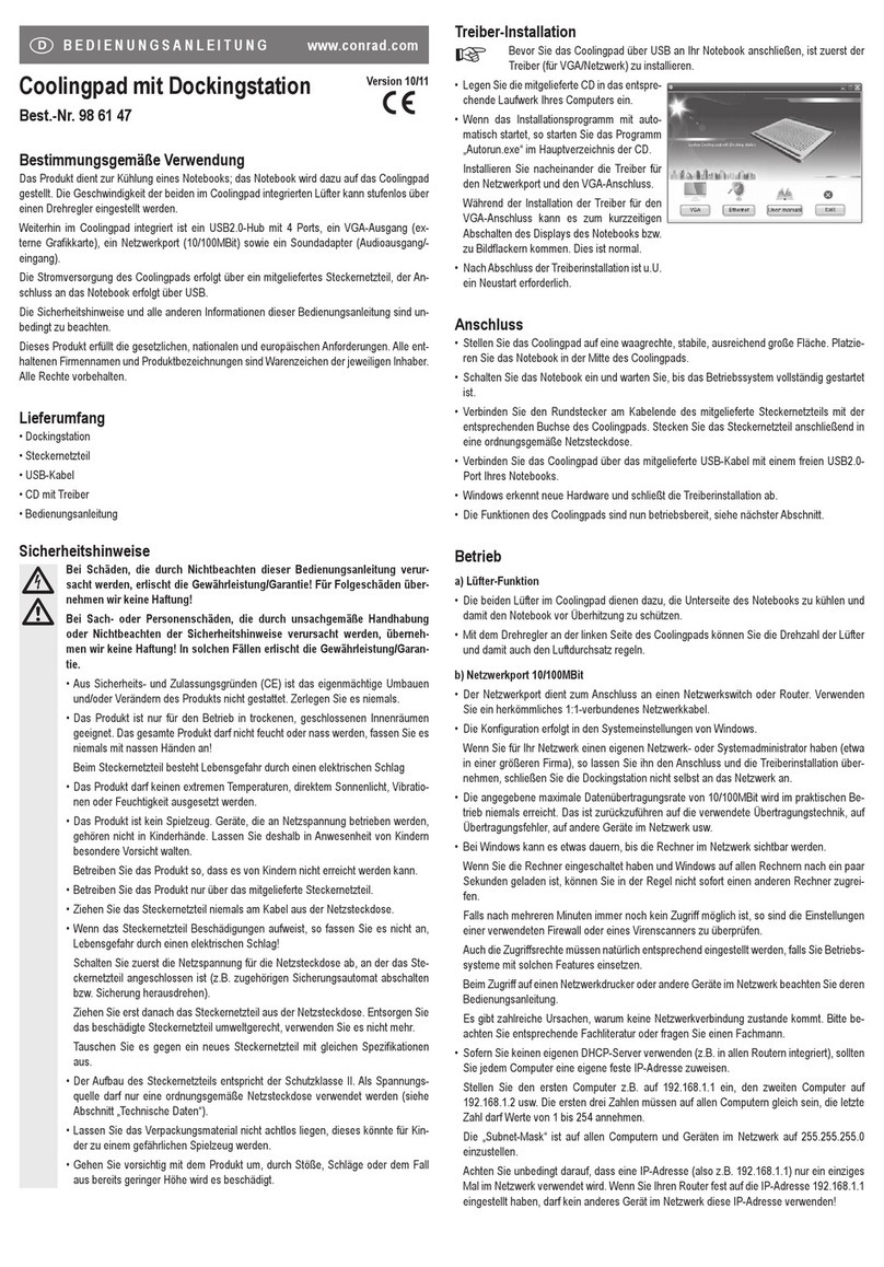 Conrad 986147 operating instructions