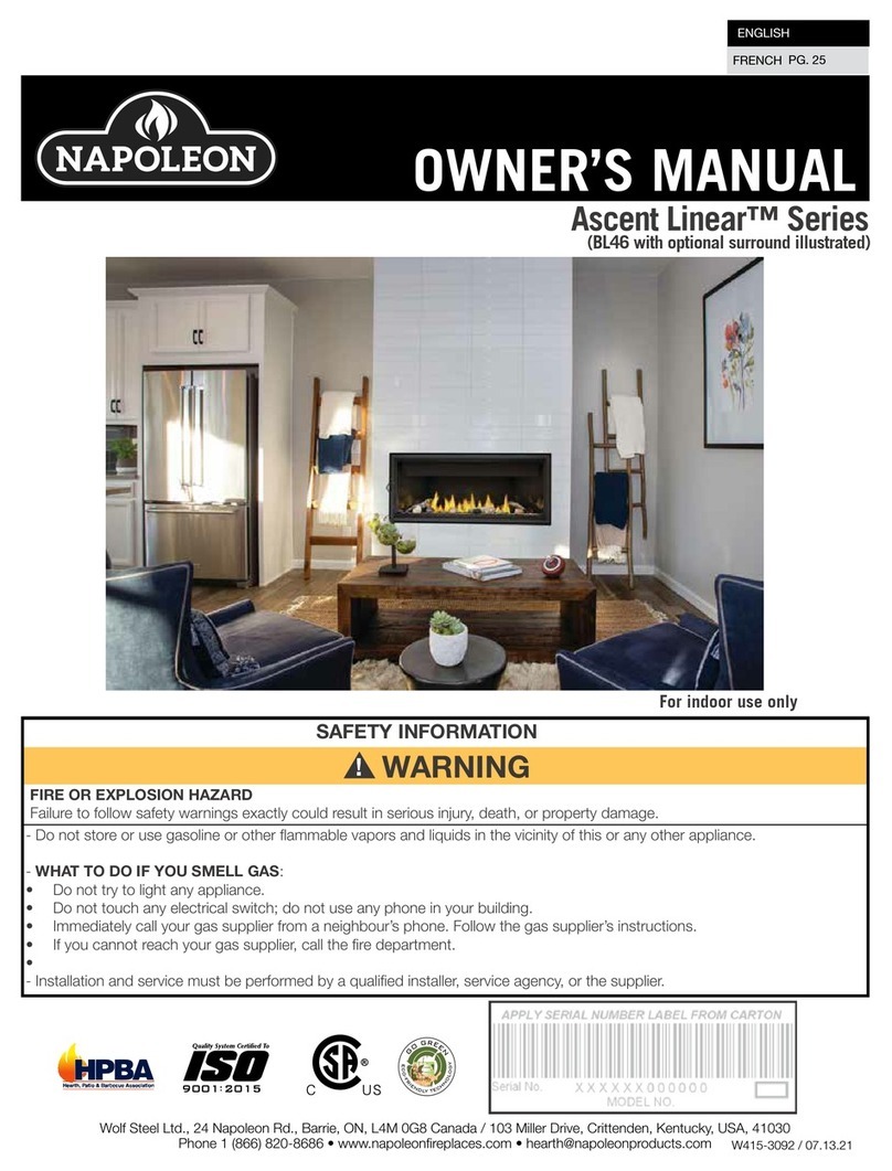 Napoleon Ascent Linear Series User manual