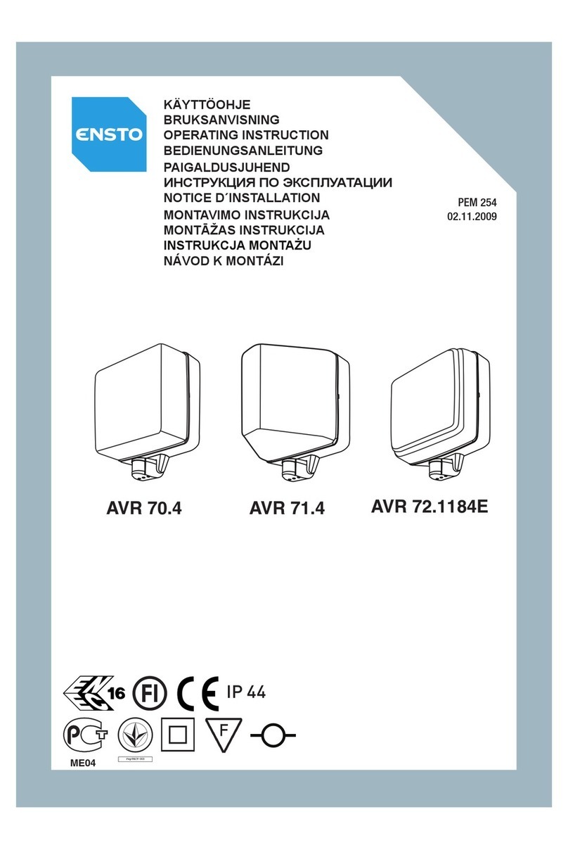 ensto AVR 70.4 Operating	 instruction
