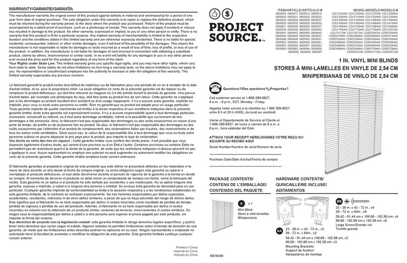 Project Source CDLF2342W User manual