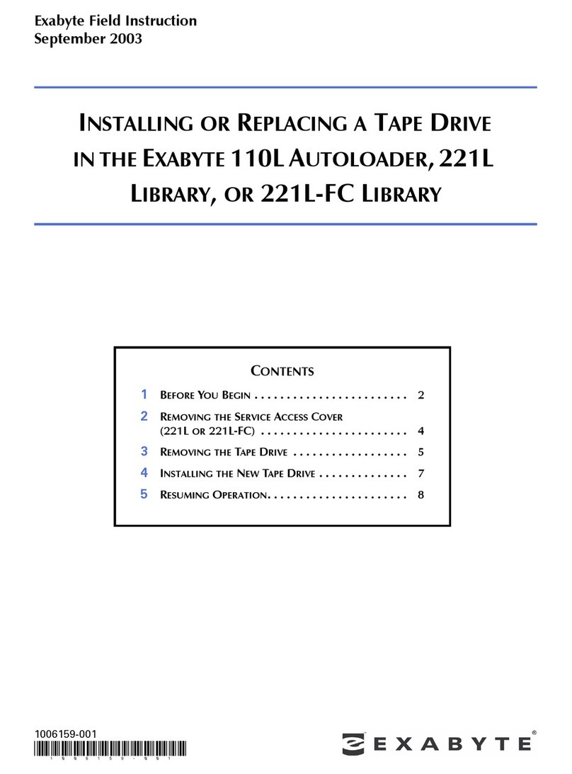 Exabyte 110L LTO Ultrium AUTOLOADER User manual