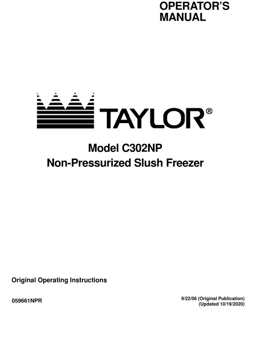 Taylor C302NP Operator's manual