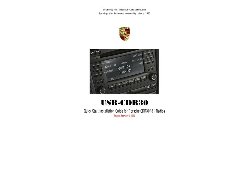 Porsche USB-CDR30 Quick start installation guide