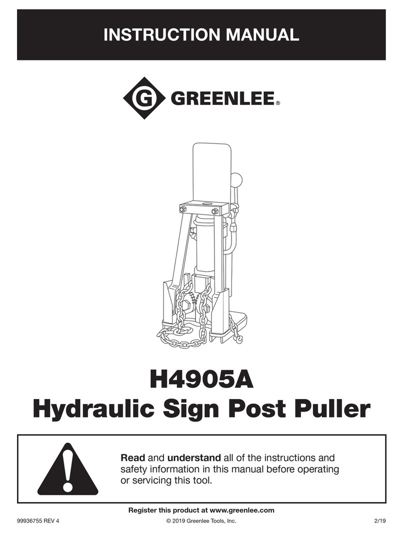 Greenlee H4905A User manual Greenlee H4905A User manual