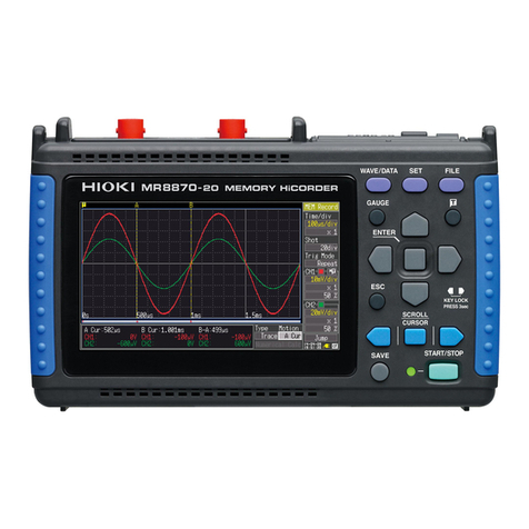 Hioki MEMORY HiCORDER MR8870-20 User manual