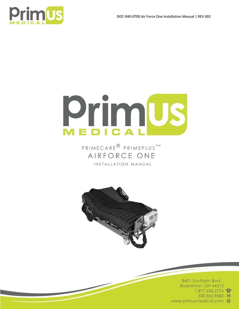 Primus Primecare Primeplus AirForce One installation manual Primus Primecare Primeplus AirForce One installation manual