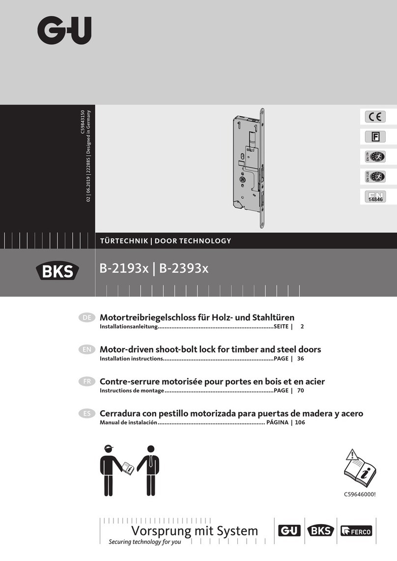 G-U BKS B-2193 Series installation instructions