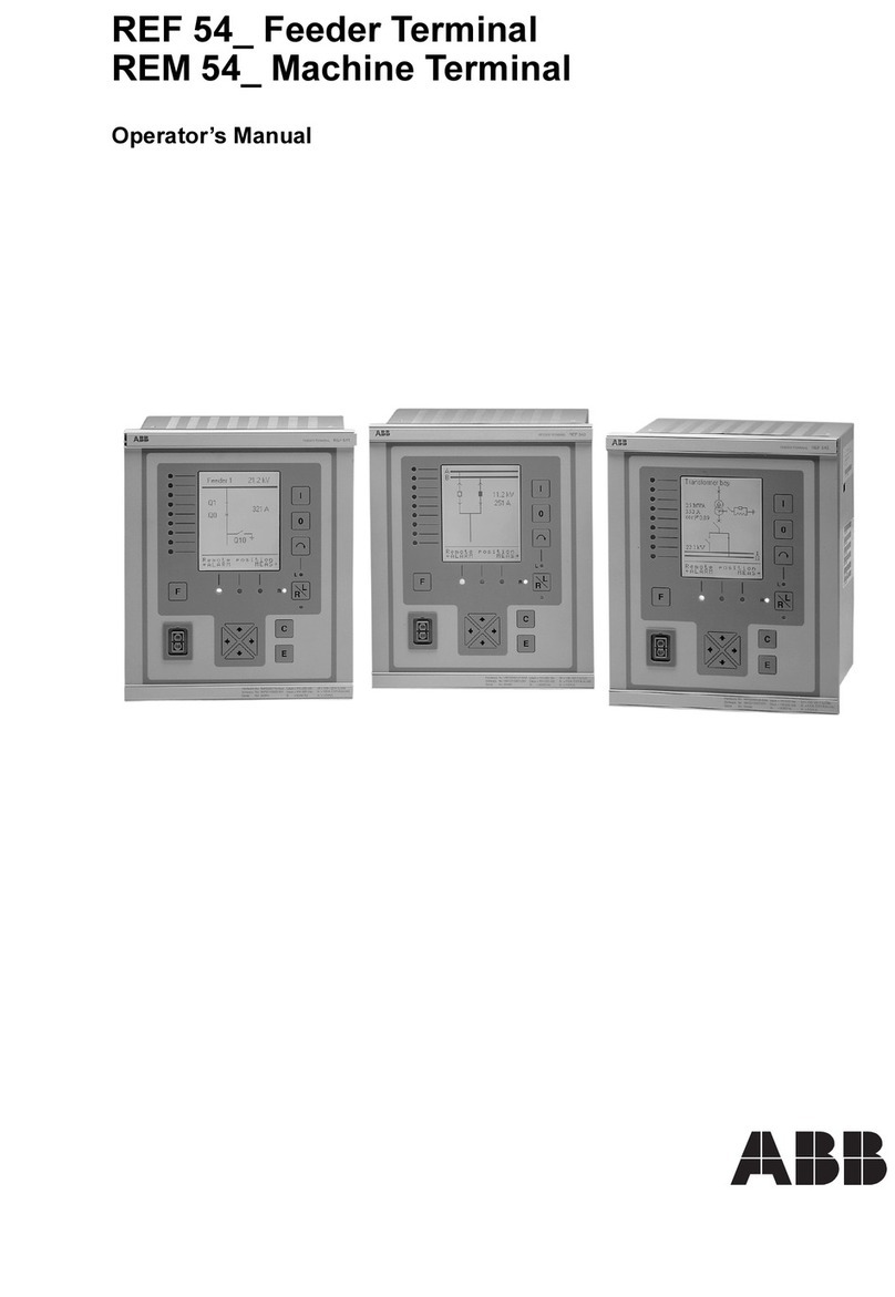 ABB REF 54 Series User manual