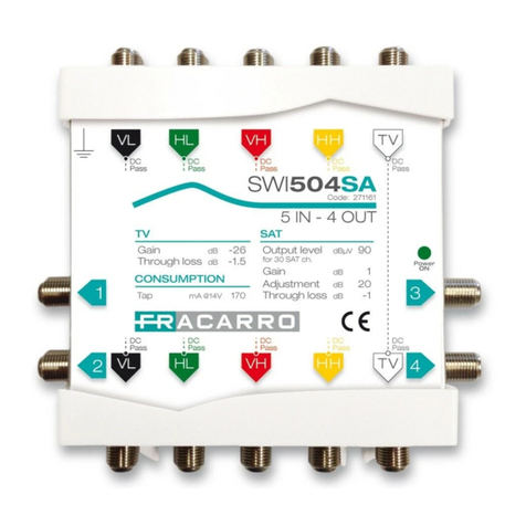 Fracarro MULTISWITCH SWI504SA operating instructions Fracarro MULTISWITCH SWI504SA operating instructions