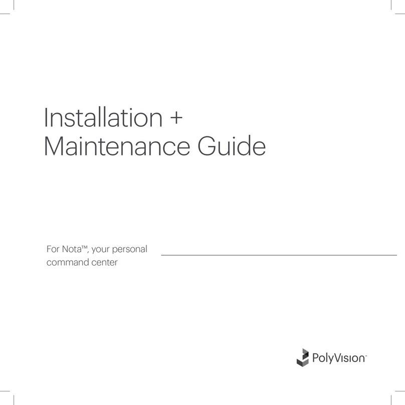 PolyVision Nota Installation and maintenance guide