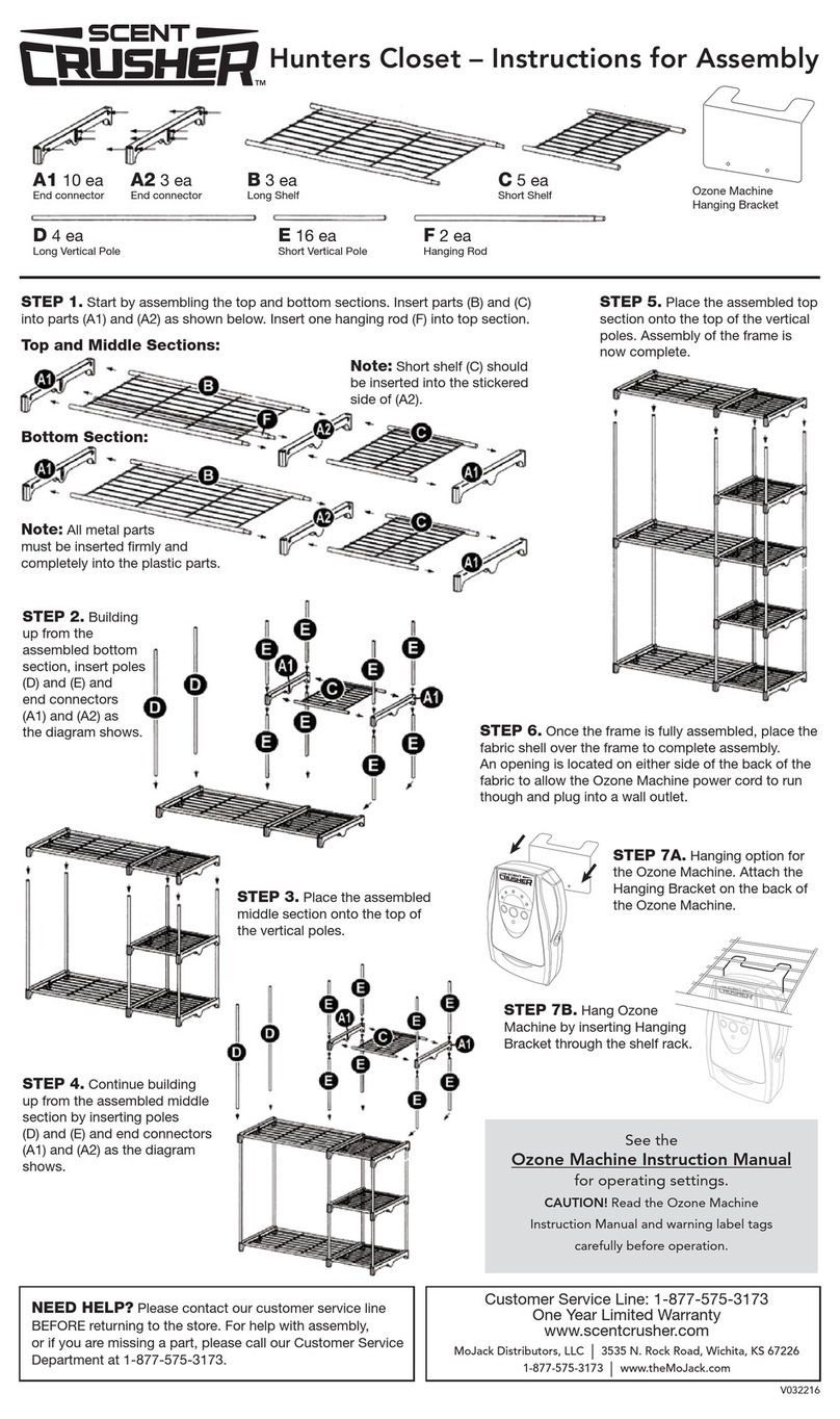 Scent Crusher Hunters Closet Instructions for assembly