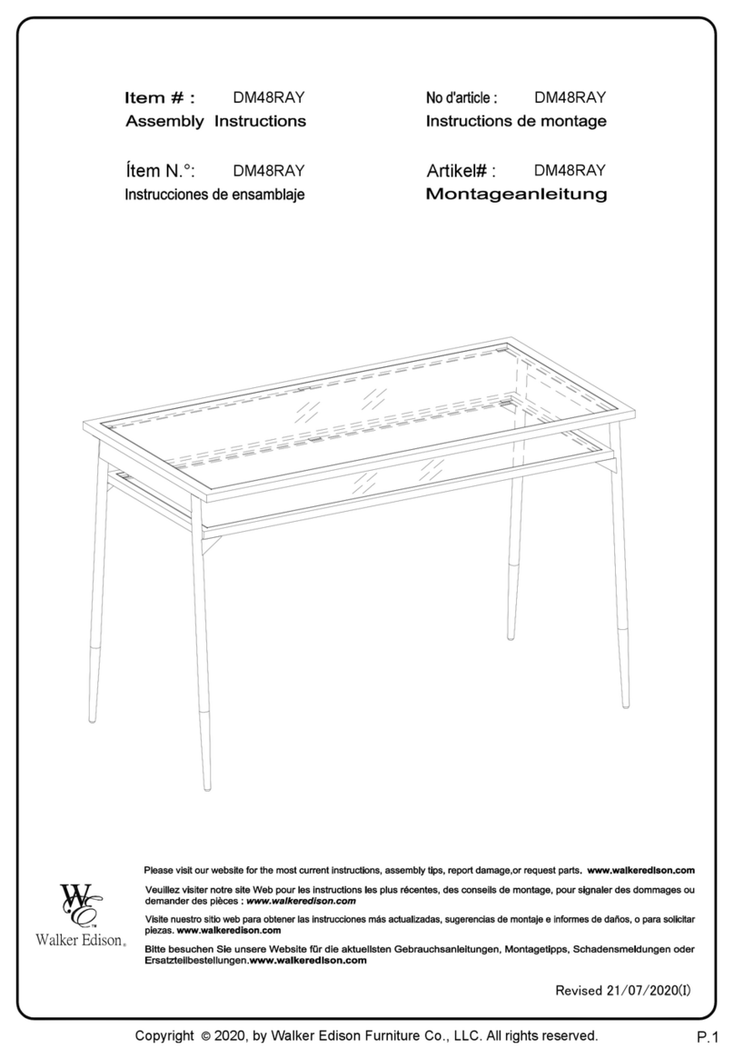 Walker Edison DM48RAY Assembly instructions