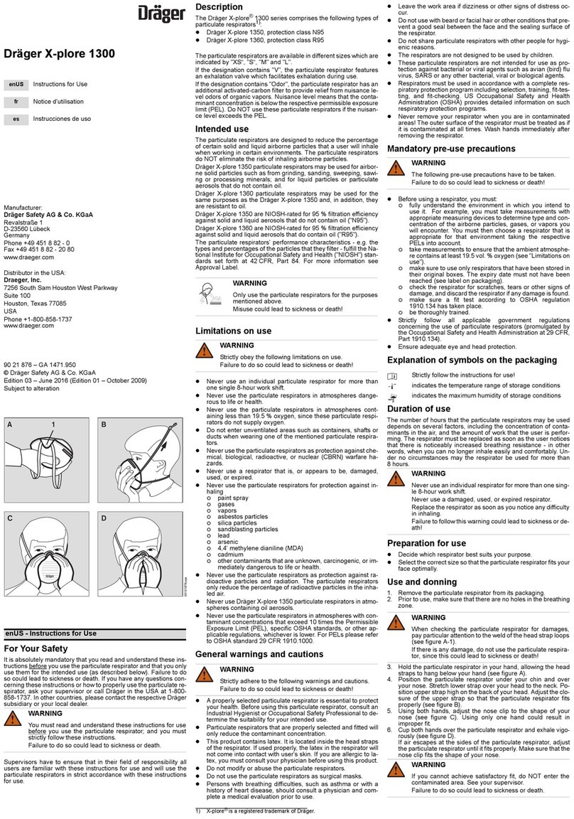Dräger X-plore 1300 Series Instructions for use