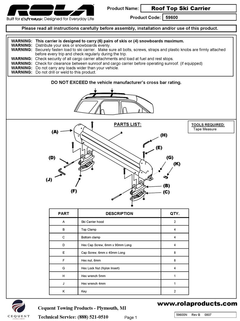 Cequent ROLA 59600 User manual