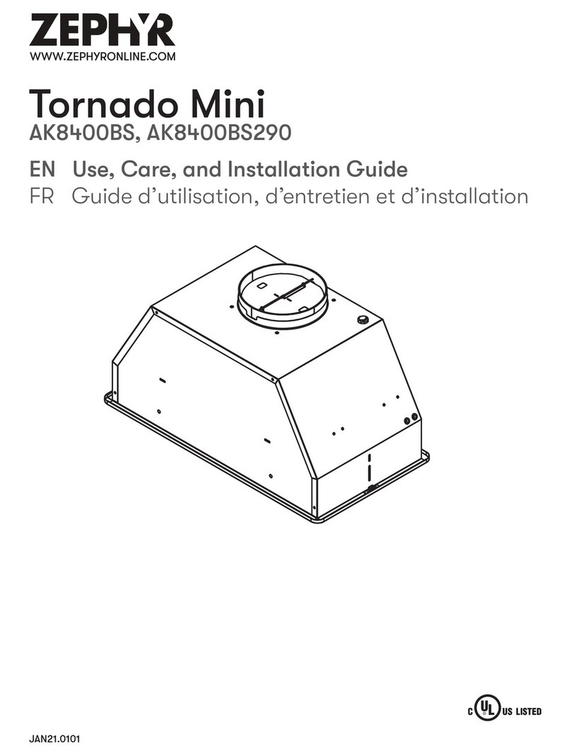 Zephyr Tornado Mini AK8400BS Installation guide