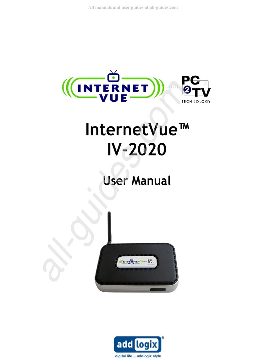 Addlogix Internet Vue IV-2020 User manual