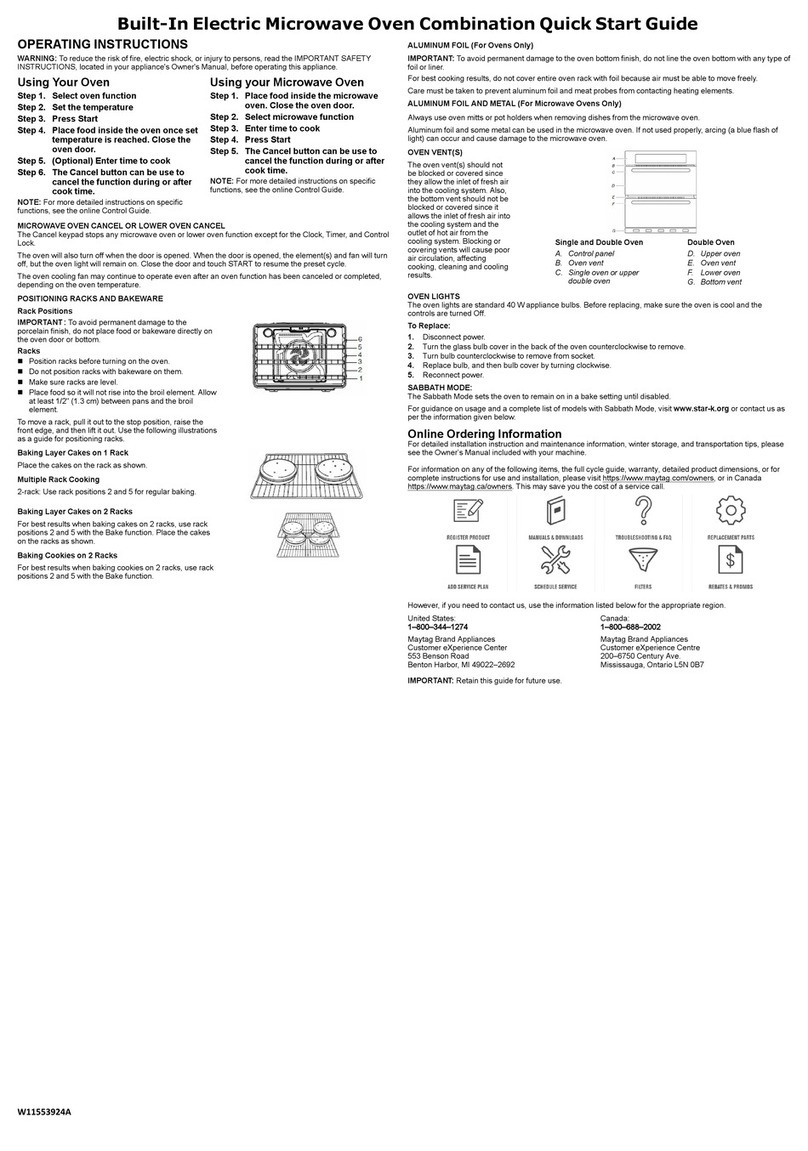 Whirlpool W11553924A quick start guide