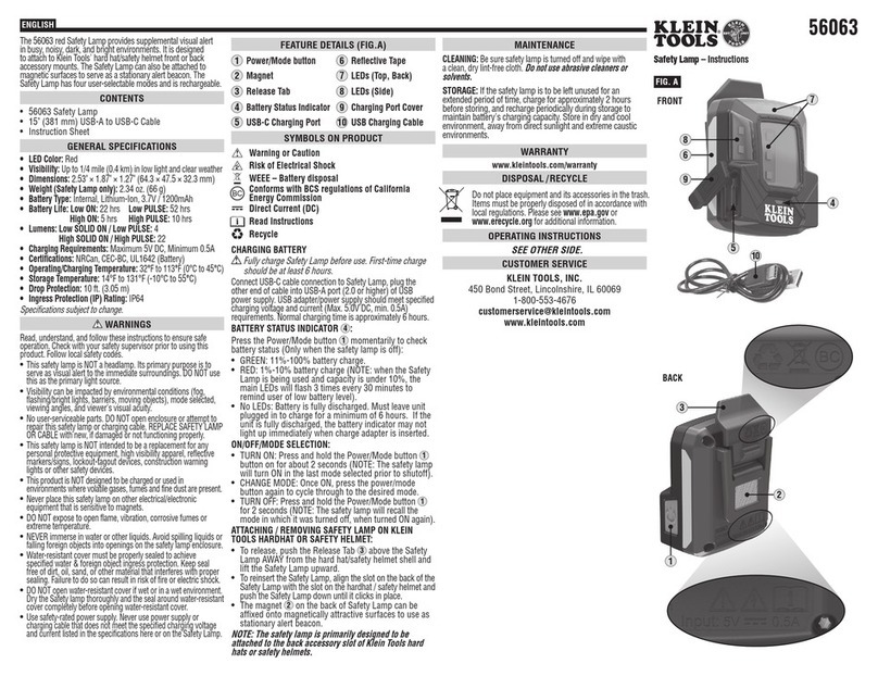 Klein Tools 56063 instructions Klein Tools 56063 instructions