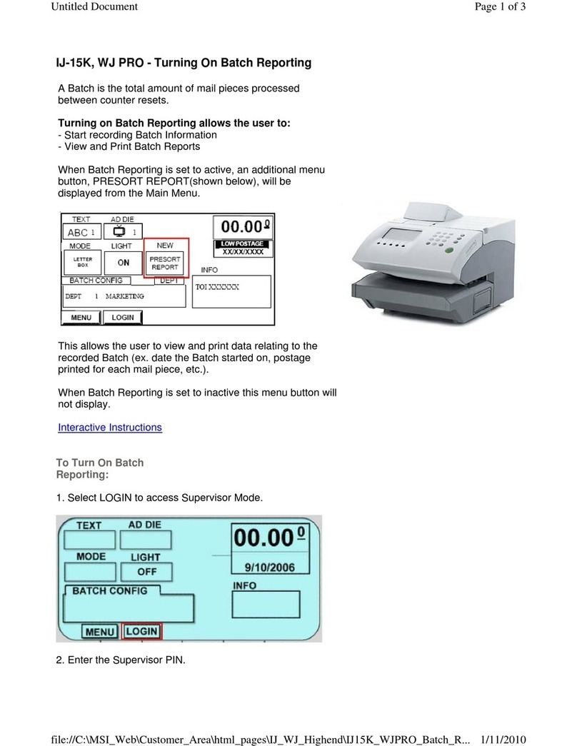 quadient IJ-15K User manual