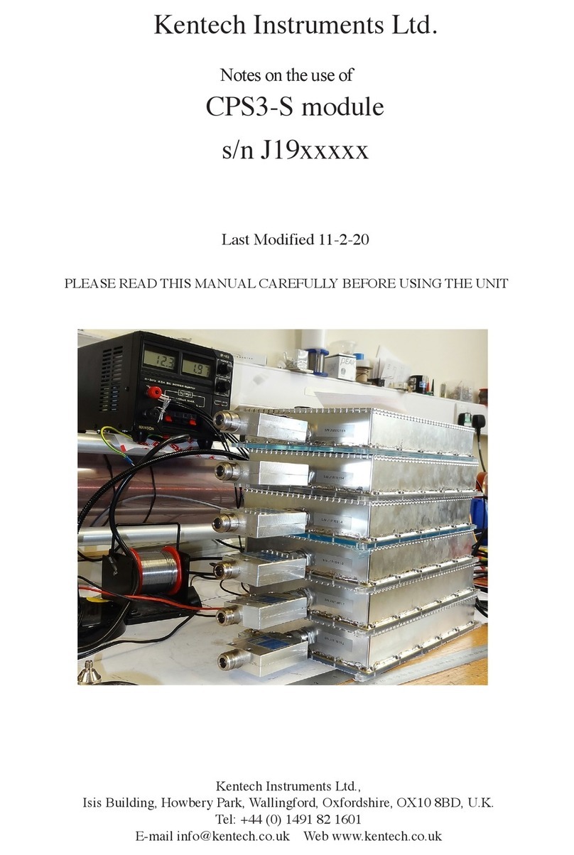 Kentech Instruments CPS3-S Operating instructions