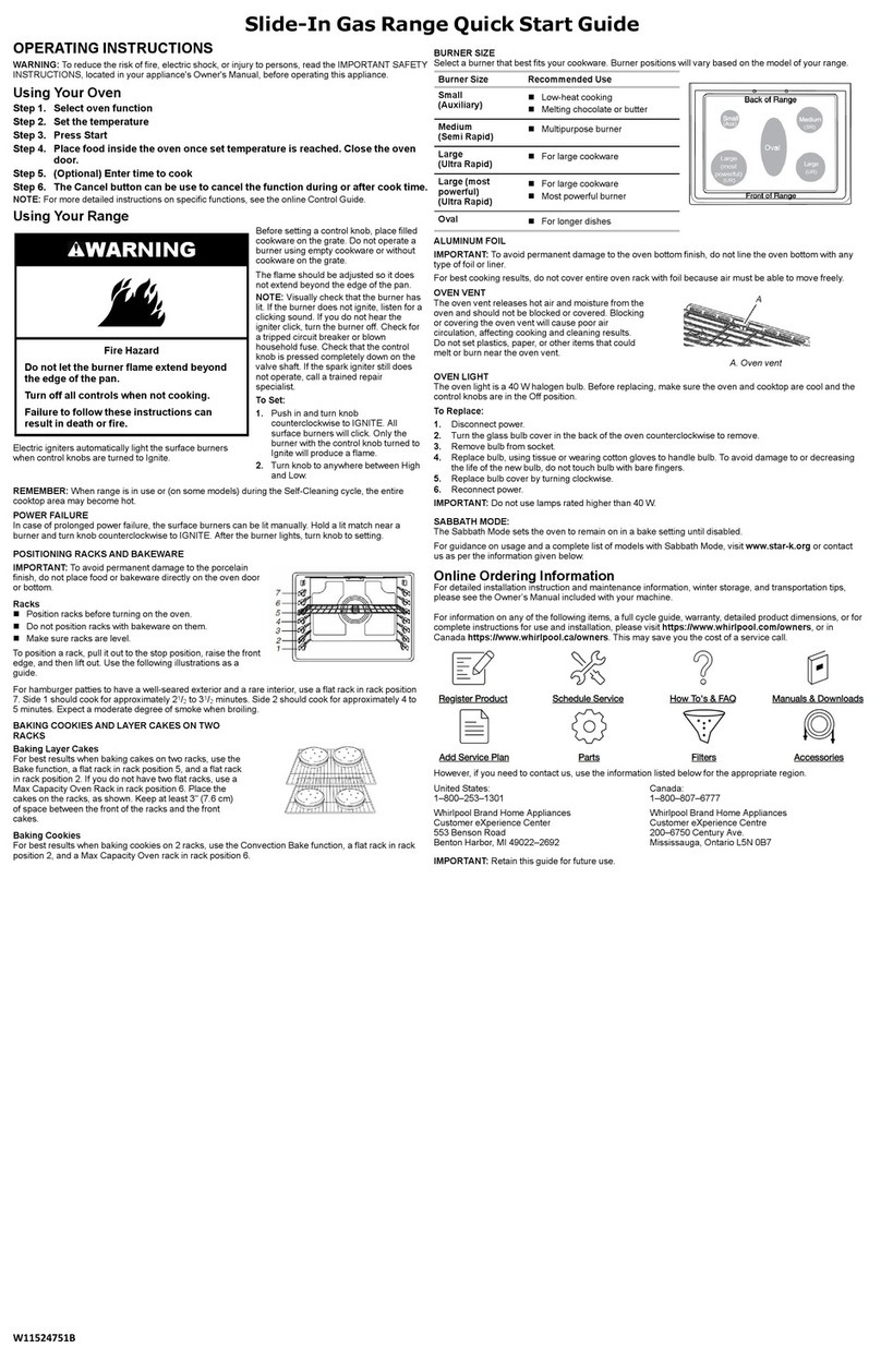 Whirlpool W11524751B quick start guide
