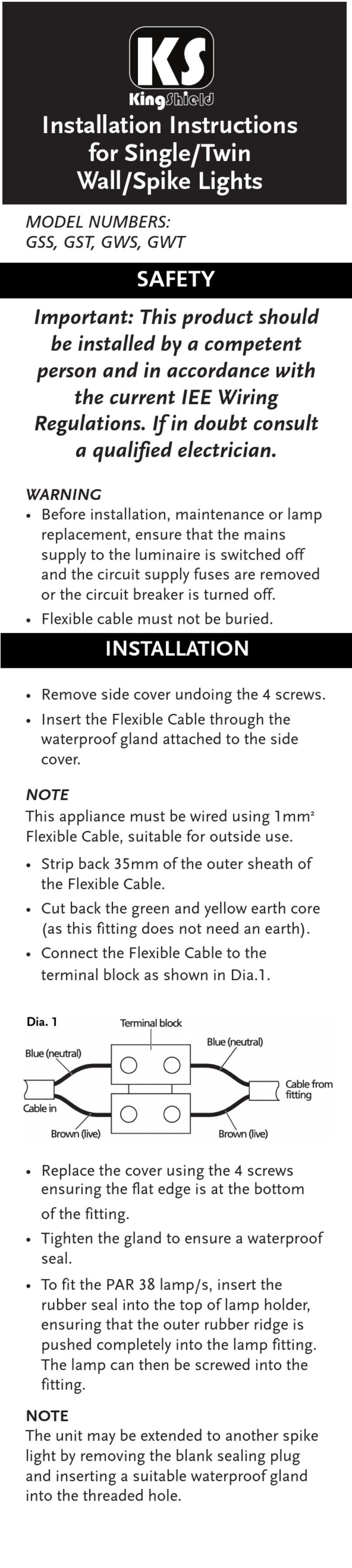 KingShield GSS installation instructions KingShield GSS installation instructions
